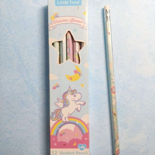 Set of 12 Pcs Unicorn Theme Pencil Eraser