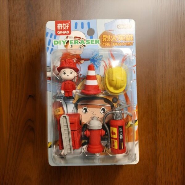 Fire Station Hero / Sports Erasers for Set Mini - Pack of 2