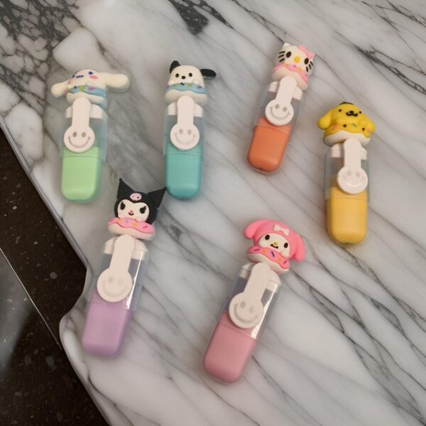 Mini Cartoon Highlighters Set of 6